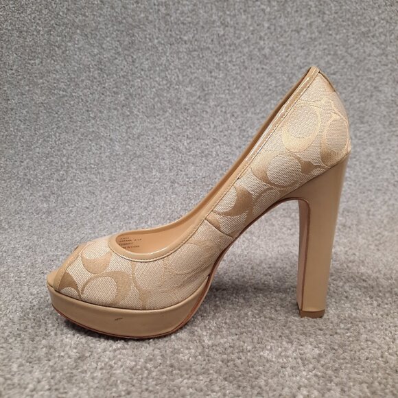 Coach Breana Logo Heel Platform Heels Pumps - Picture 3 of 12